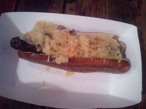 Bratwurst in Pretzel Bun