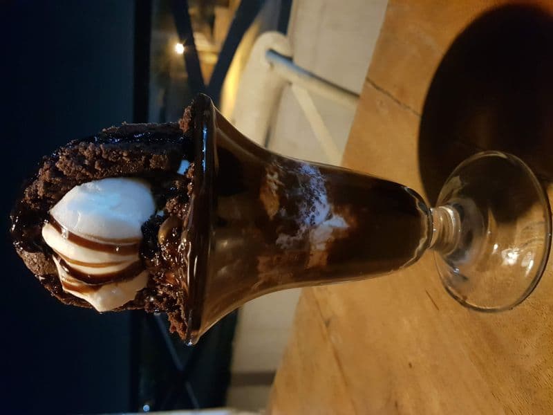Brownie Sundae in a Waffle Bowl
