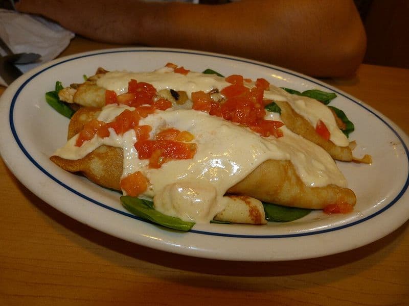 Chicken & Goat Cheese Crepe