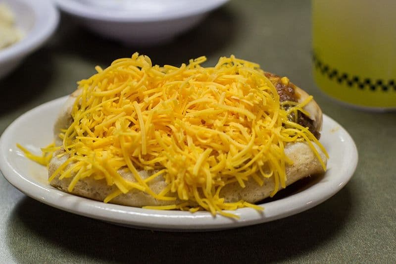 Chili-cheese hot dog