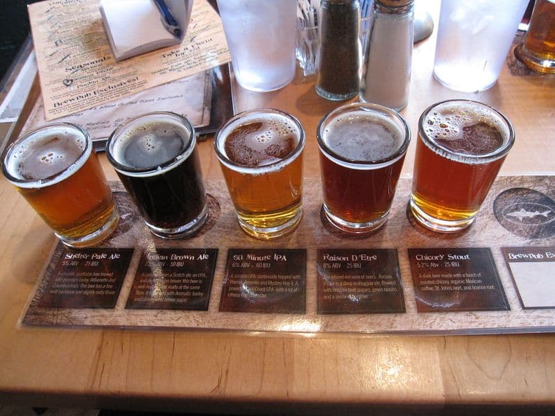 Craft beer flight