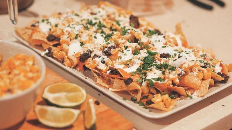 Elote Nachos with Pork