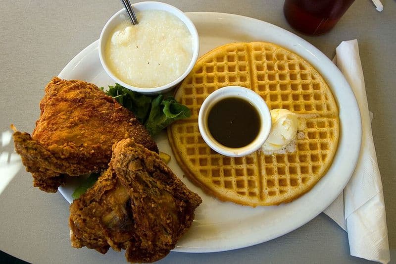 Sweet-and-Spicy Chicken Waffle